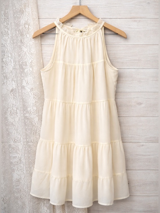 kirundo Dresses & Skirts - Kirundo Women's Cream Tiered Halter Dress (rack)
